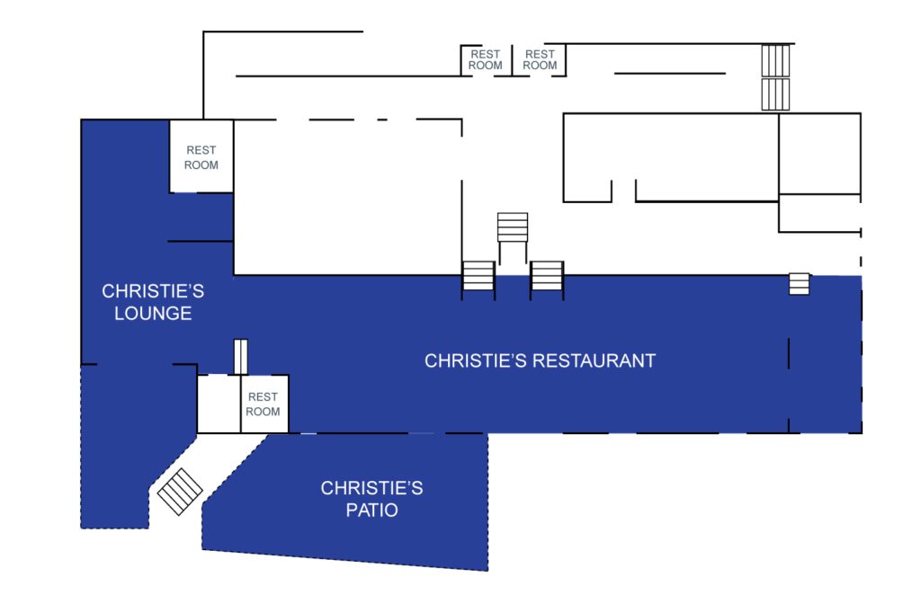 CHRISTIE’S LOUNGE, PATIO AND RESTAURANT, CHRISTIE’S 1ST FLOOR